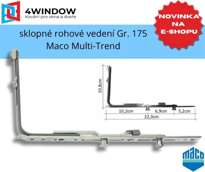 🆕 Novinka na 4window.cz! Přidali jsme sklopné rohové vedení MACO GR. 175 – kovací řada Multi-Trend. Jedná se o starší typ...