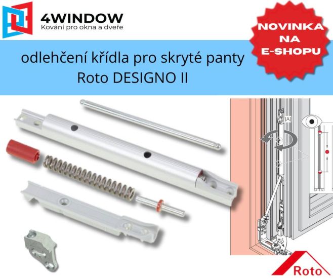 🆕 Novinka na e-shopu Na e-shop jsme nově přidali odlehčení křídla pro skryté panty Roto Designo II, které se skládá ze...