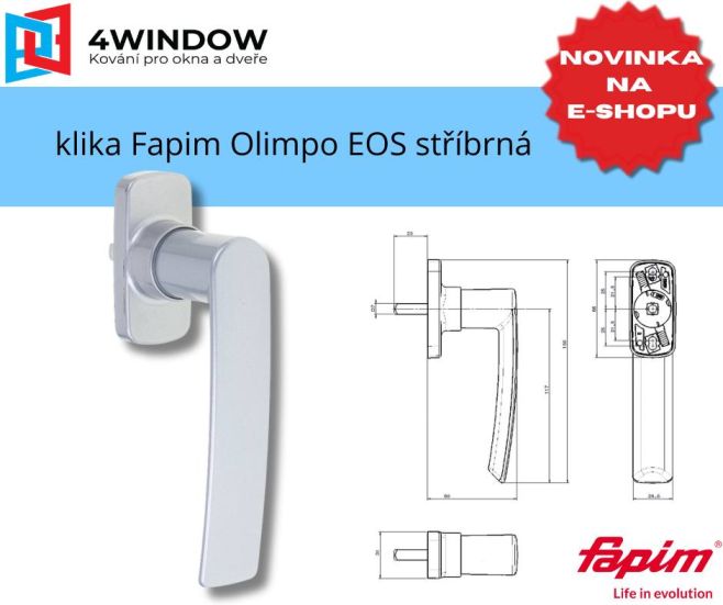 🔧 Novinka v sortimentu: klika Fapim OLIMPO EOS – stříbrná Pokud řešíte servis nebo výměnu kliky na hliníkovém okně, tahle...